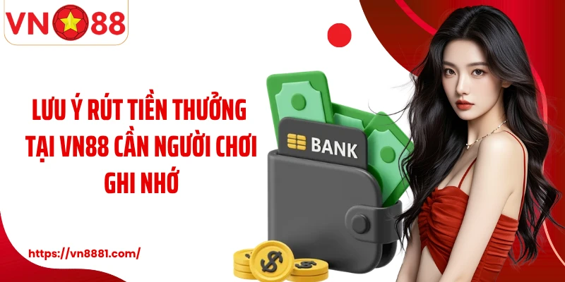 Lưu ý rút tiền thưởng tại VN88 cần người chơi ghi nhớ